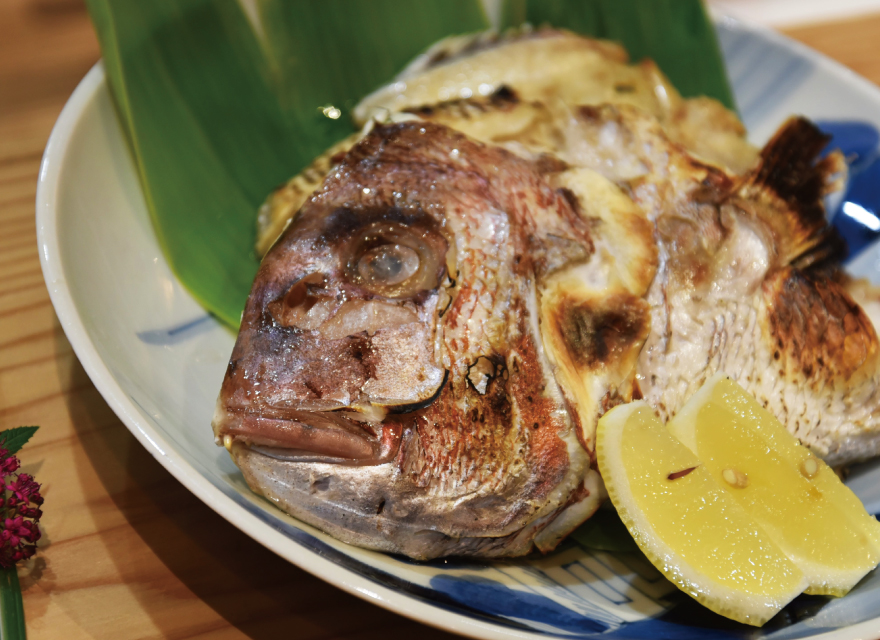 小甘だい 兜焼き